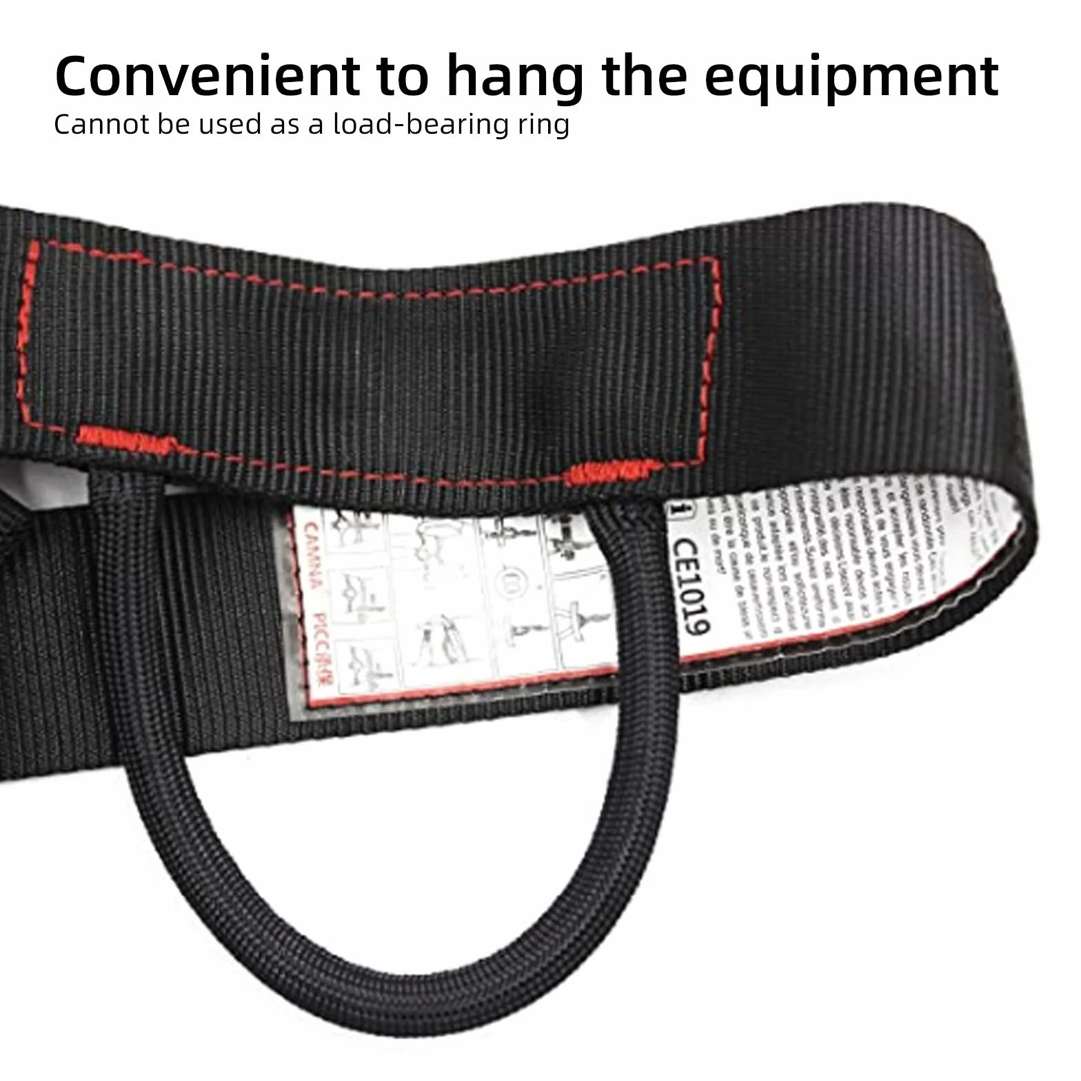 Sangles d'escalade - Harnais d'escalade - Demi sangle d'escalade - Pour Sauvetage d'incendie, d'alpinisme - Protection contre les Chutes pour Femmes, Hommes et Enfants - Noir rouge