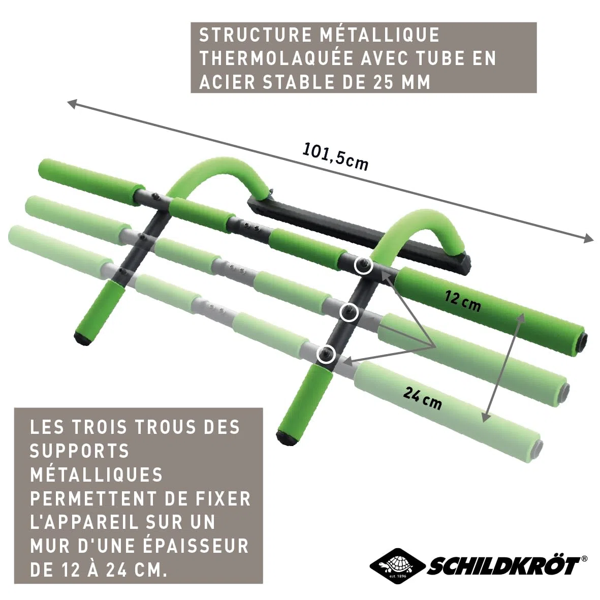 Schildkröt Barre de Traction Multifonctionnelle 4 en 1