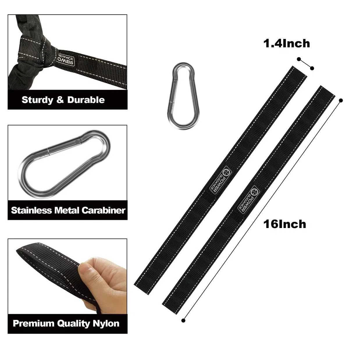 POWER GUIDANCE Corde de bataille Corde d'entrainement Ondulatoire Corde d'exercice Combat Corde de Fitness 38mm/50mm Diamètre 9m/12m/15m Longueur - Battle Rope Anching Included