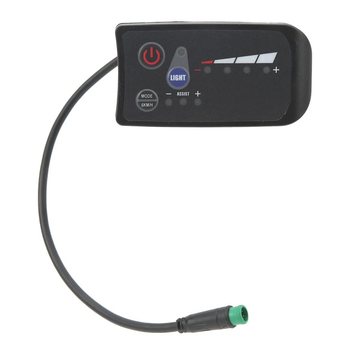 Fockety Panneau de contrôle, Interface 5 Broches étanche, Boîtier ABS, Ecran LED, Afficheur pour vélo électrique, Universel, Facile à Installer, Compteur de Vitesse pour vélo