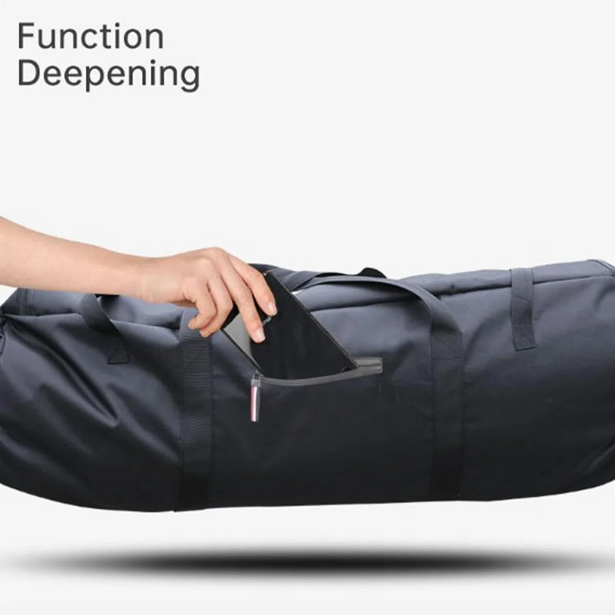 Sac de rangement imperméable pour tente de camping – Valise en toile Oxford résistante | Housse de transport pour matériel de camping en plein air | grande capacité et design pliable, Noir , L, Voir