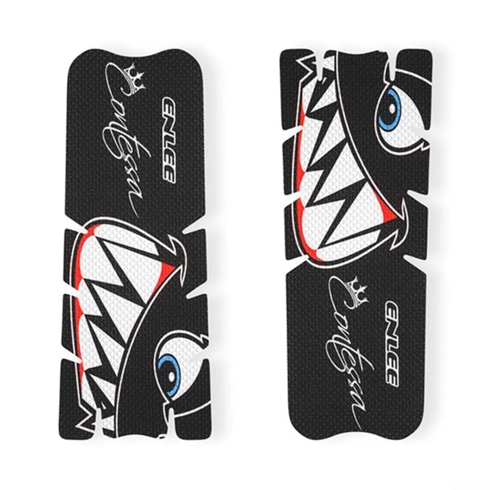 Lot de 2 films de protection pour manivelle de vélo de montagne - Protection contre les rayures - Noir transparent - 14 x 5,5 cm