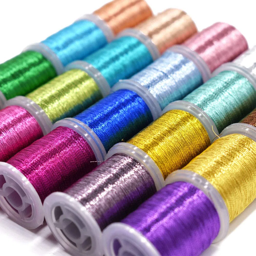 Lot de 20 bobines de fil standard pour la fabrication de mouches - Plusieurs couleurs