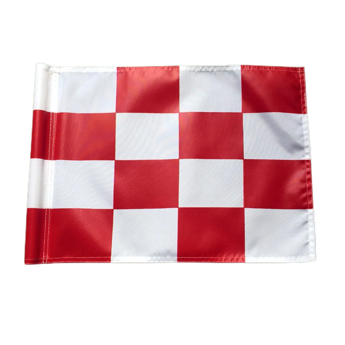 Drapeau de golf avec tube inséré, tous les drapeaux de golf de 50,8 cm de long x 38,1 cm de haut, drapeaux verts pour cour, pelouse, patio – Rouge et blanc