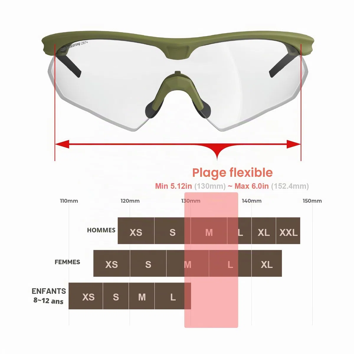 HTS HUNTERSKY S53 Lunettes de sécurité tactiques anti-buée pour le tir, protection balistique des yeux, idéales pour la chasse, l'airsoft, la conduite et le pickleball