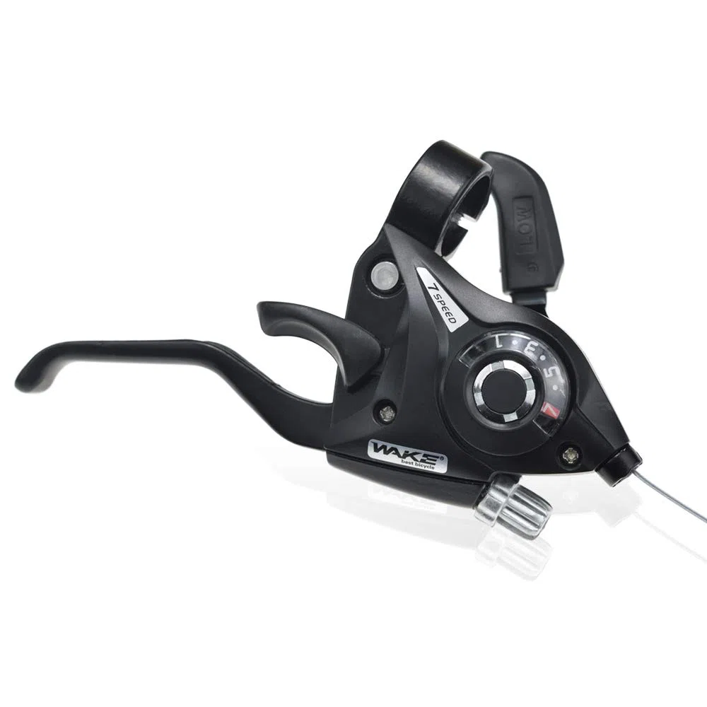 BESNIN Manette de Vélo Frein de Vélo 3x7/3x8 Vitesses, Combinaison de Levier de Frein et de Vitesse, Shifters de Rechange pour Bicyclette (3×8 Vitesses)