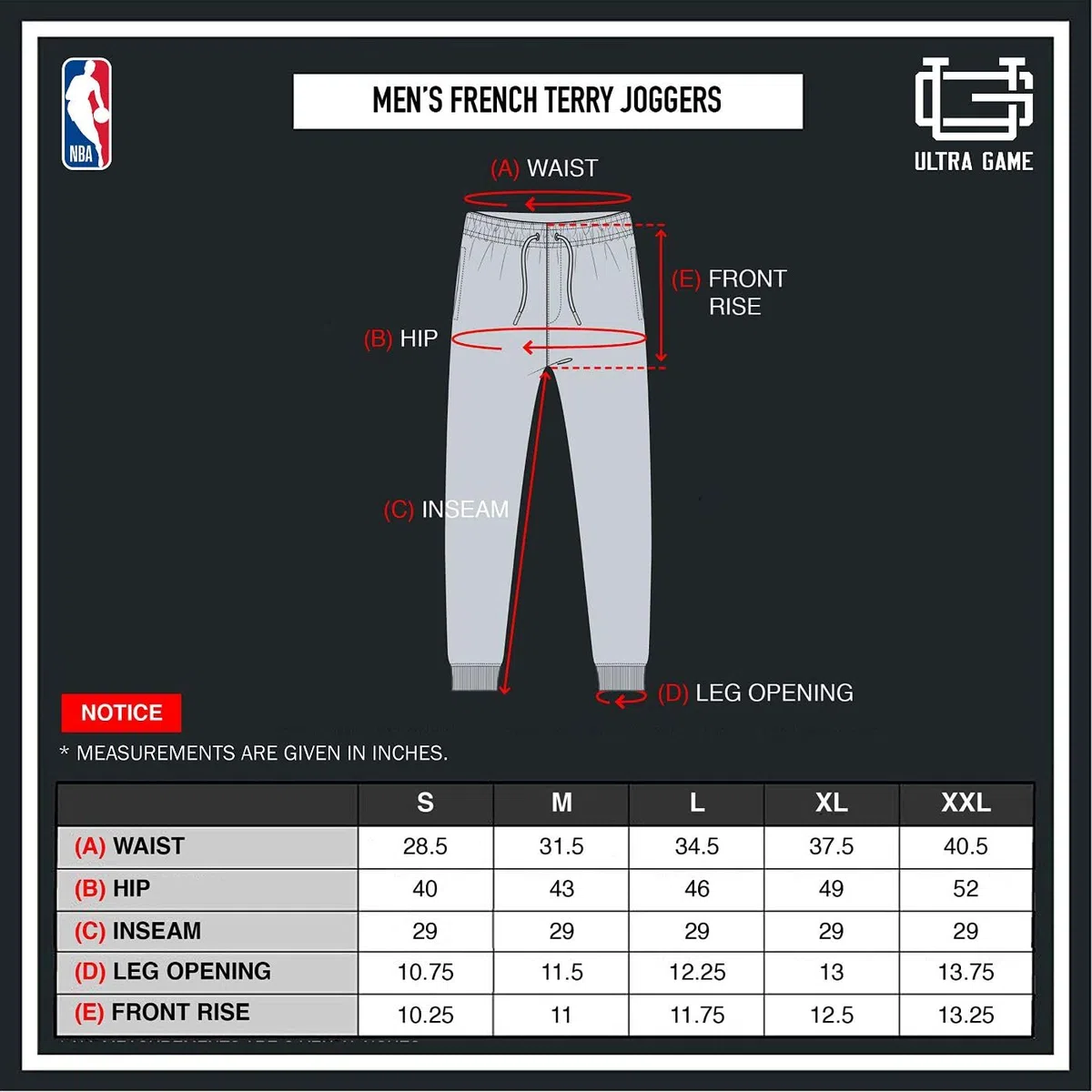 UNK NBA pour Homme Vsf5166 m-am NBA Active Basic Jogger Pantalon en Tissu éponge, Team Couleur, Homme, VSF5166M-AM
