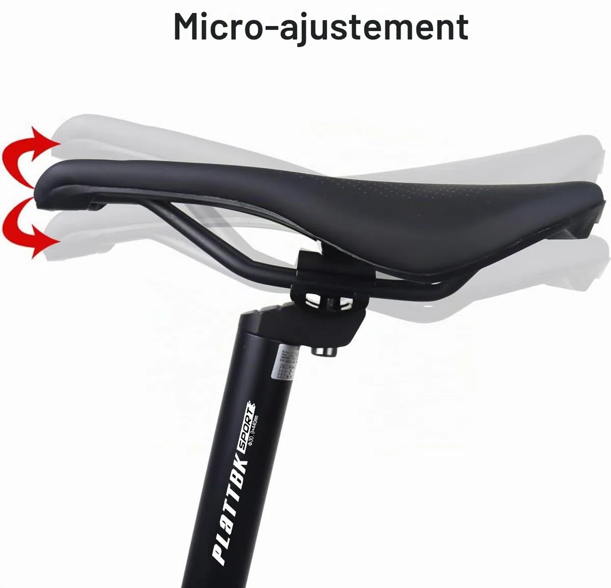 PLATTBK Tige de Selle 25,4/27,2/28,6/30,9/31,6mm Tube Selle Velo en Alliage d'aluminium 440mm pour VTT Vélo de Route BMX