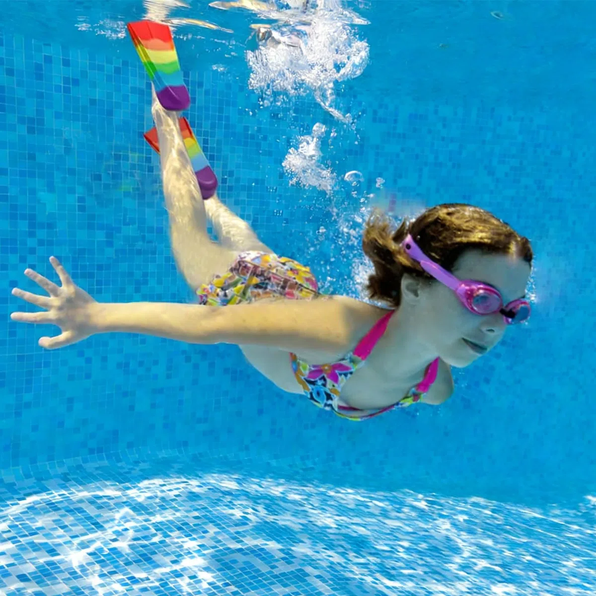 Palmes de natation courtes pour enfants, palmes courtes en silicone, palmes de plongée courtes pour filles, entraînement en eau libre, plongée avec tuba, plongée pour débutants