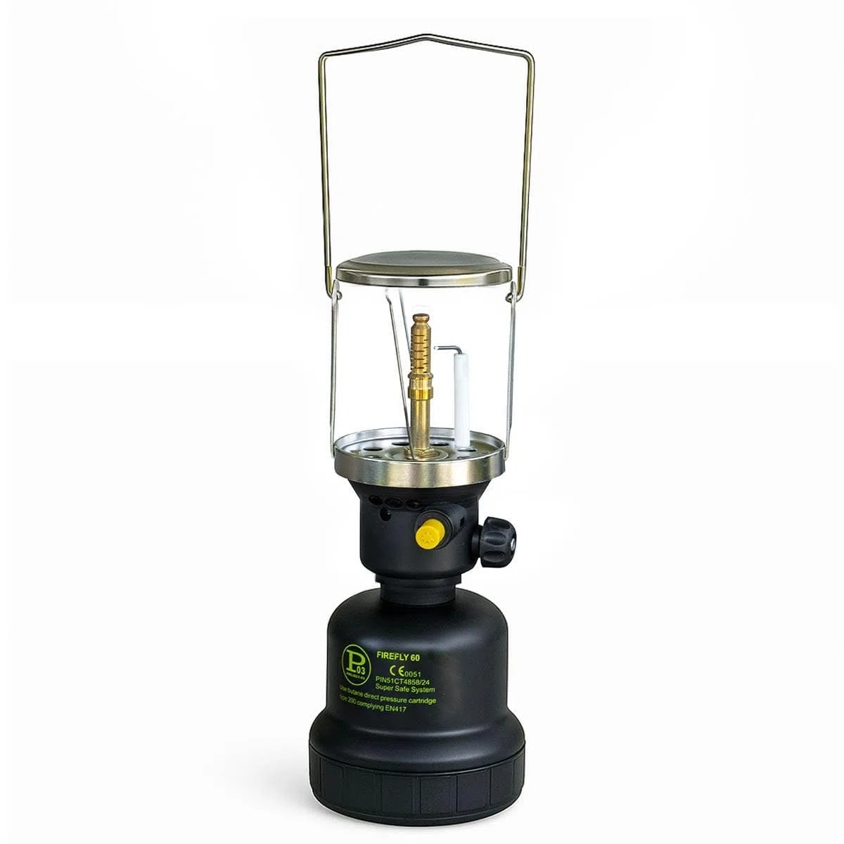 INTEC - Lampe à gaz 1100W + 8 Cartouches gaz Butane 190g - Allumage Piezo Coque Métal - Lampe de Camping Rechargeable Extérieur