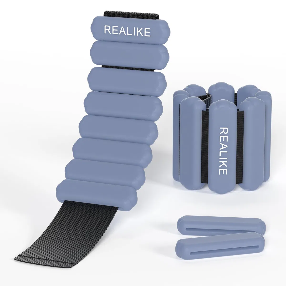 REALIKE Poids de cheville pour les femmes Poignet jambe Bracelet pondéré réglable pour Pilates Yoga marche aérobic 2 pièces en Set 1lb (453.5g) par pièce