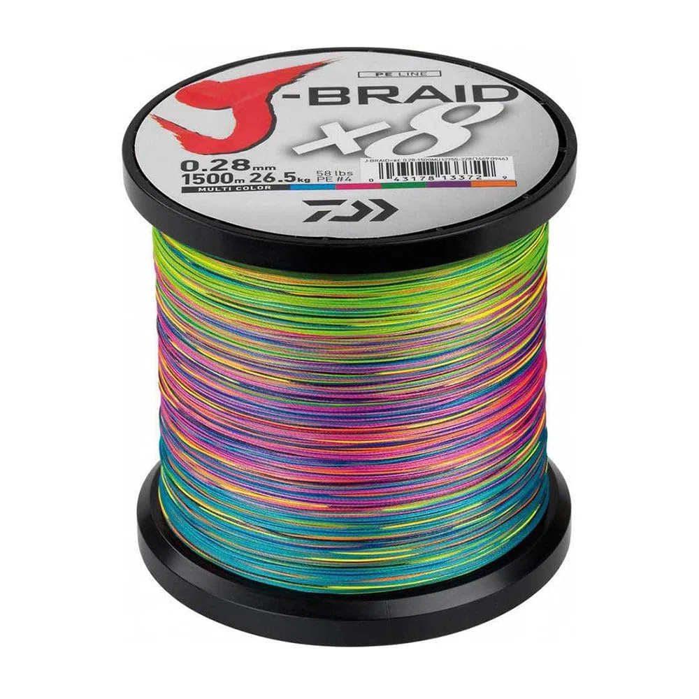 Daiwa J-Braid 8 Braid 150m Chartreuse - Ligne de pêche tressée