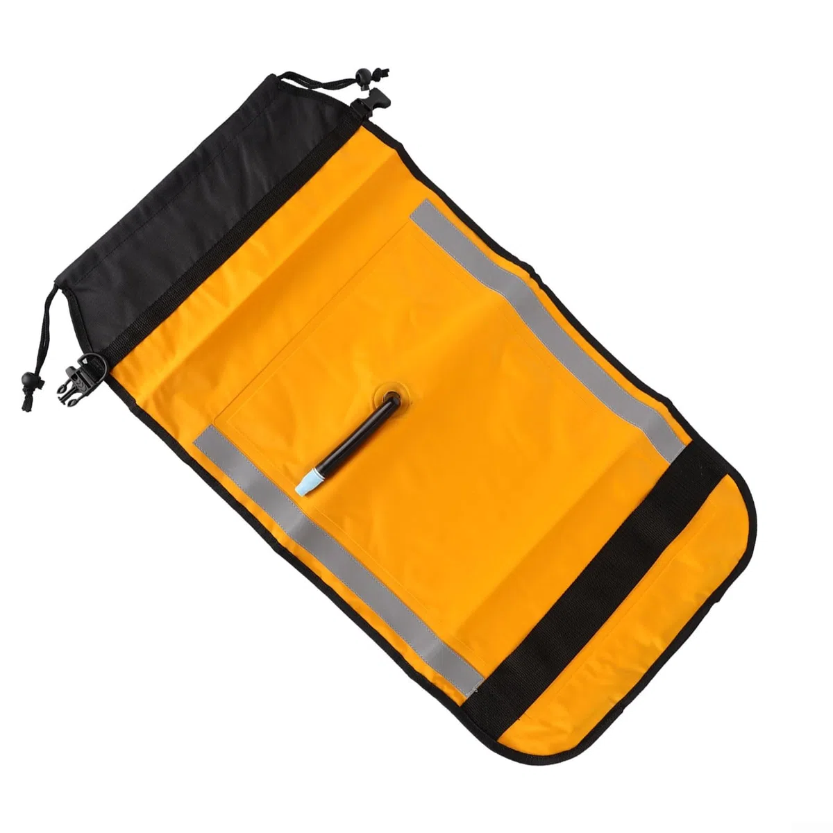 Sac de flotteur de pagaie, 1 sac de pagaie gonflable pour canoë, bateau, dispositif d'auto-sauvetage avec haute flottabilité et boucle à dégagement rapide, jaune vif pour canoë et rafting