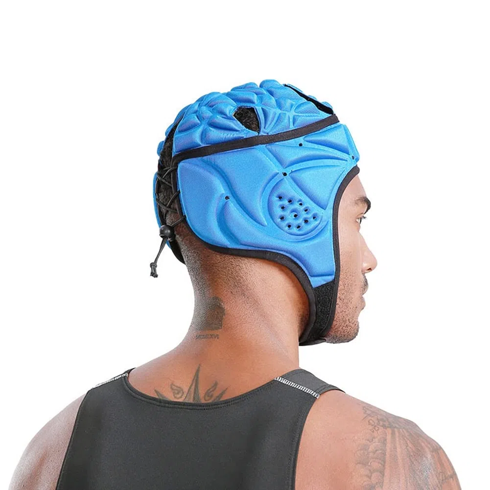 HOMU Casque Souple Casque de Rugby pour Adultes Casque de Rugby réglable Couvre-Chef rembourré réglable Casquette de mêlée de Football Casque de Gardien de But de Football avec jugulaire