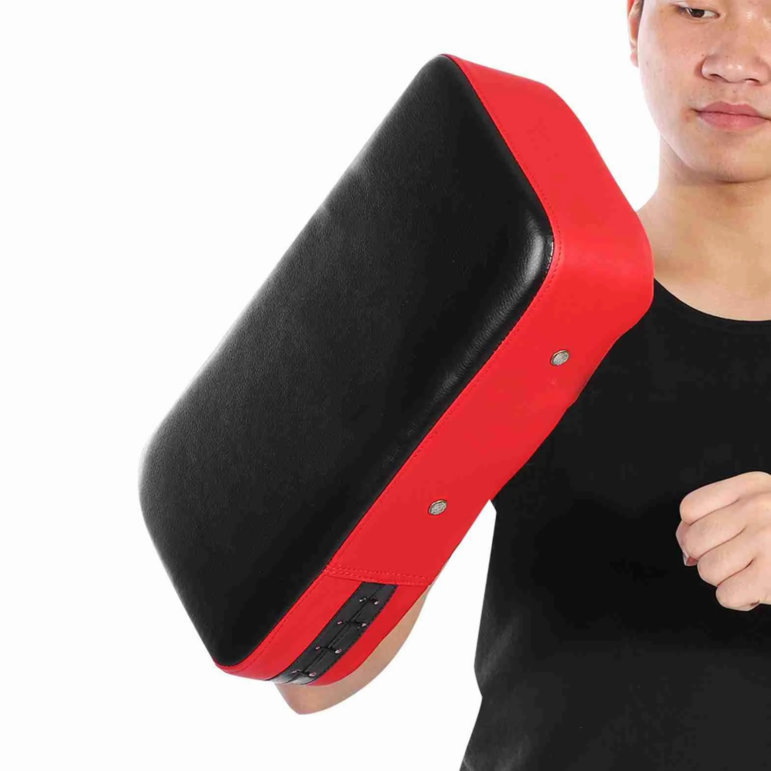 BuyWeek Bouclier de Frappe, Coussin de Frappe en Cuir PU Bouclier de Boxe pour Taekwondo, Arts Martiaux, Kickboxing, Boxe Thaï, Karaté