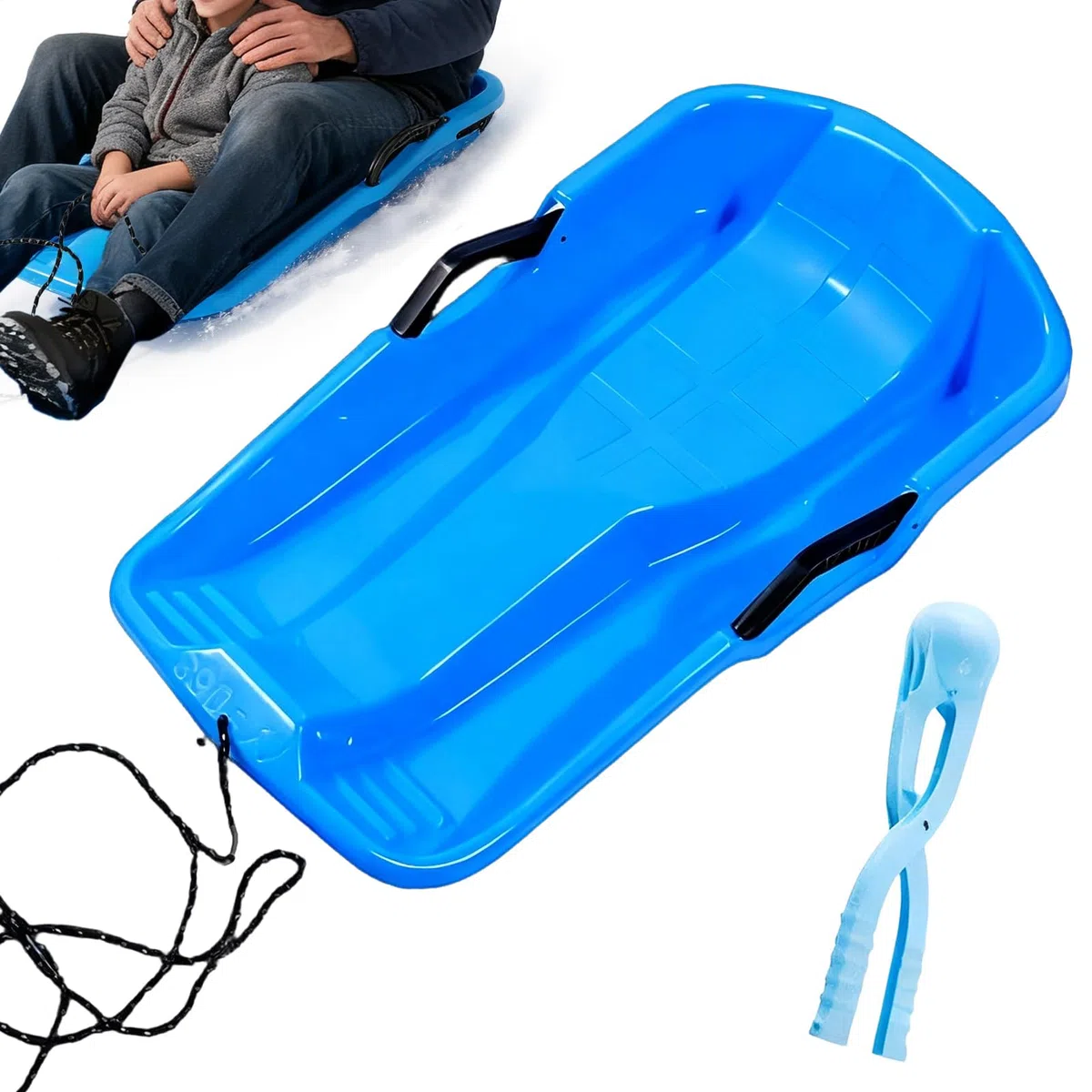 Planche de luge à neige – de luge de à grande vitesse, poignée ergonomique pour le conducteur | Équipement de loisirs pour temps froid, pelouse, , sable, adultes,