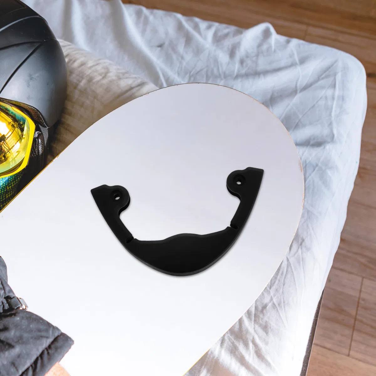 Beavorty Bande de Protection pour Snowboard d'arc, Légère et Flexible Vis en Métal, Protège Efficacement Les Bords pour Snowboardeurs en Déplacement, 1 Paire Noire