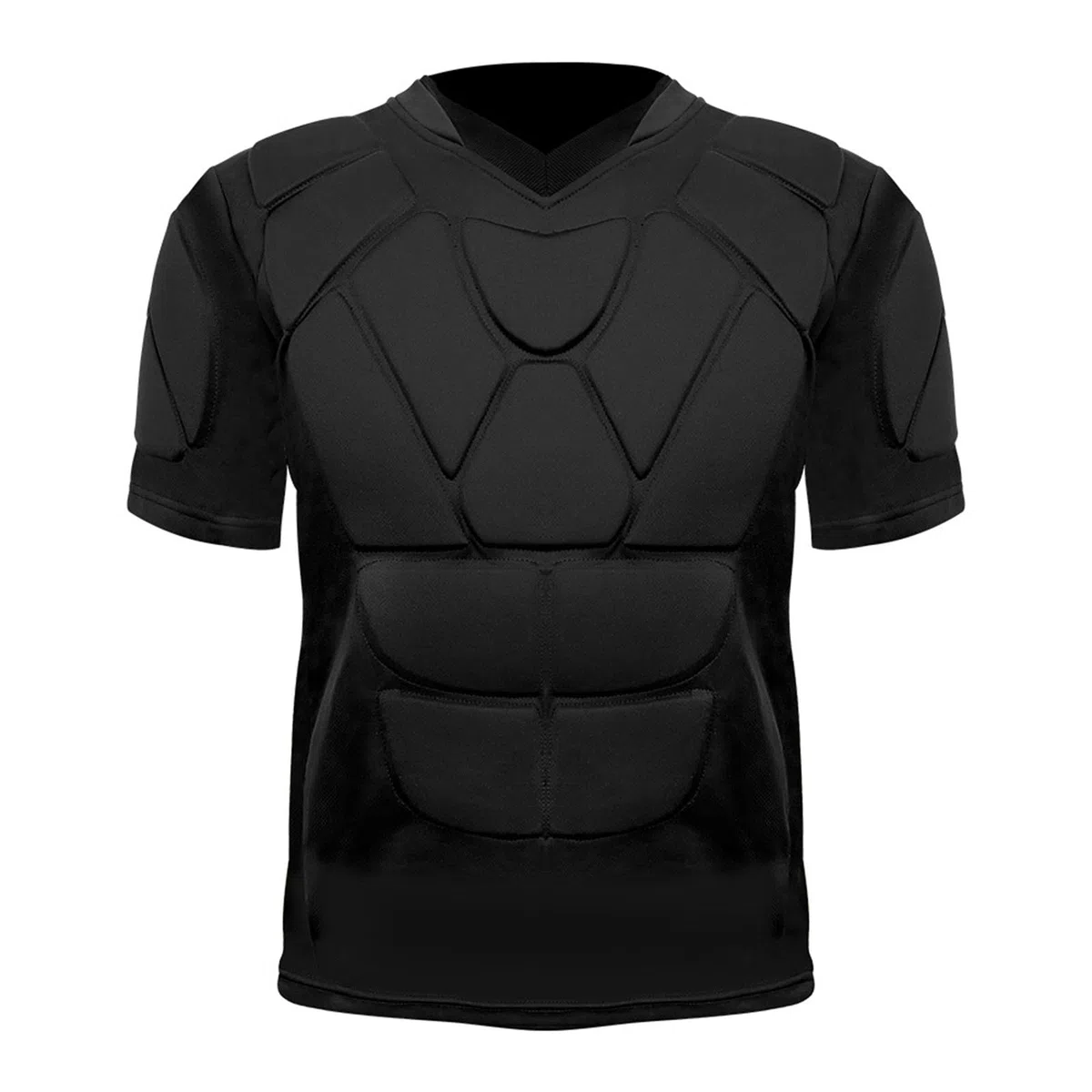 T-Shirt de Compression rembourré avec Protection des épaules pour Homme, Haut de Protection pour la Poitrine, Football, Paintball, Baseball