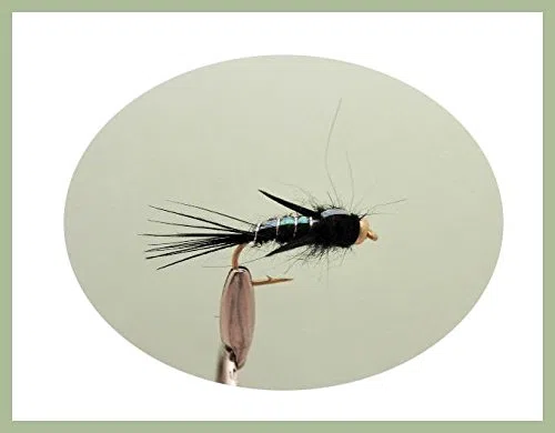 Troutflies UK Nymph Flies Assortiment de 24 nymphes tête dorée pour pêche à la truite 8 variétés 10/12