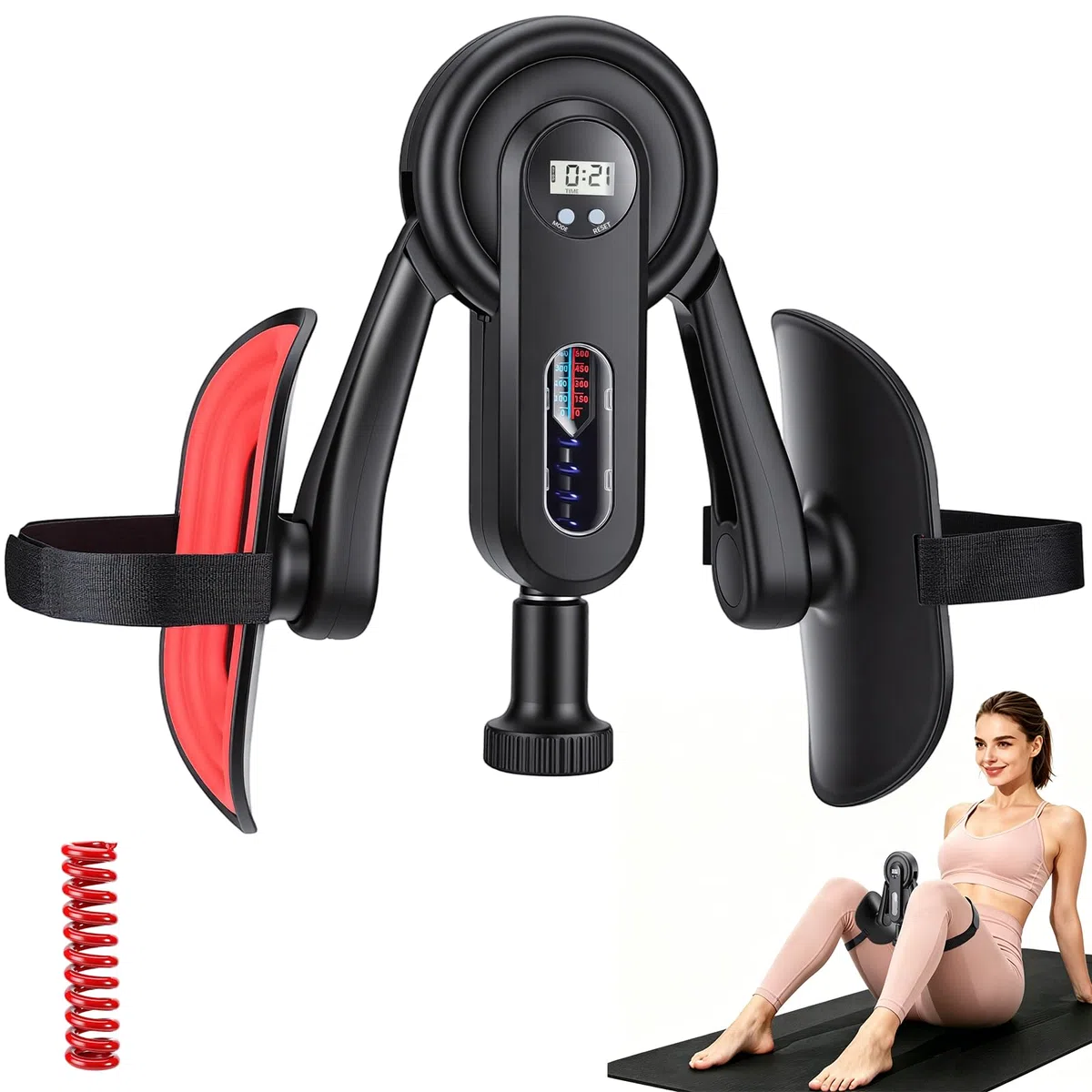 Appareil Musculation Cuisse & Périnée pour Femme & Homme, Plancher Pelvien, Entraînement Kegel, Écran LED, Résistance Réglable 0–61Kg, Tonification Cuisses Hanches Fessiers, Sport Maison 360° Complet