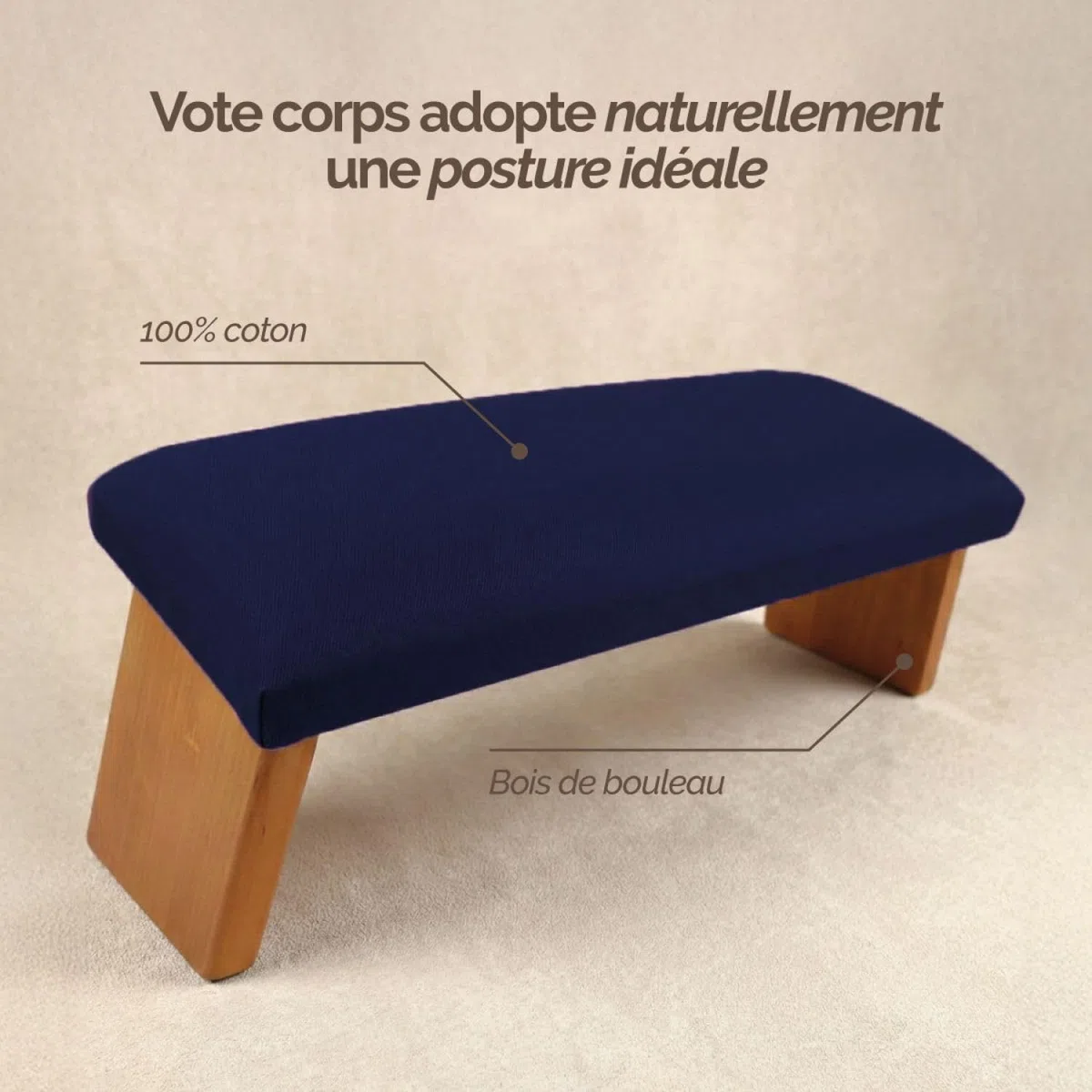 Vivezen - Banc, Tabouret de méditation, Yoga Pliant en Bois de Bouleau - Plusieurs Coloris