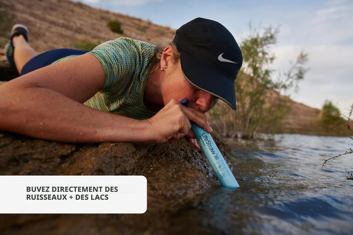 LifeStraw Filtre à eau personnel pour la randonnée, le camping, les voyages et la préparation aux situations d'urgence