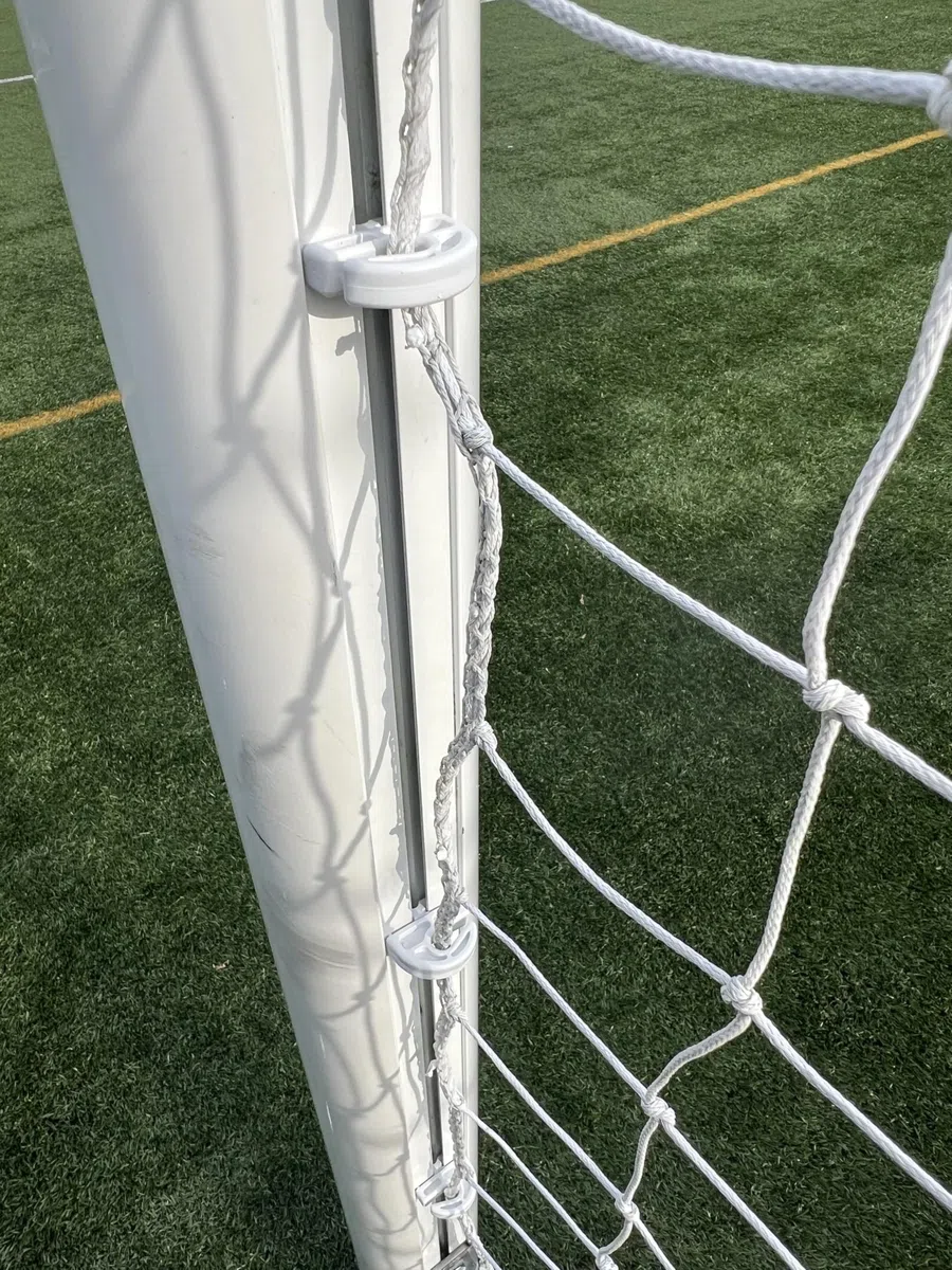 Lot de 30 crochets pour filet de but de football, style ouvert, pour buts de football avec écart de canal de 8 mm ou 12 mm, fixations torsadées