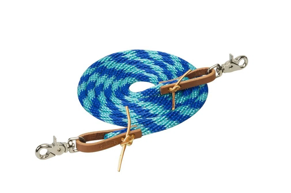 Weaver Leather Rêne en Poly Corde, 1,6 cm x 2,4 m, Bleu (Dazzling Blue)/Turquoise
