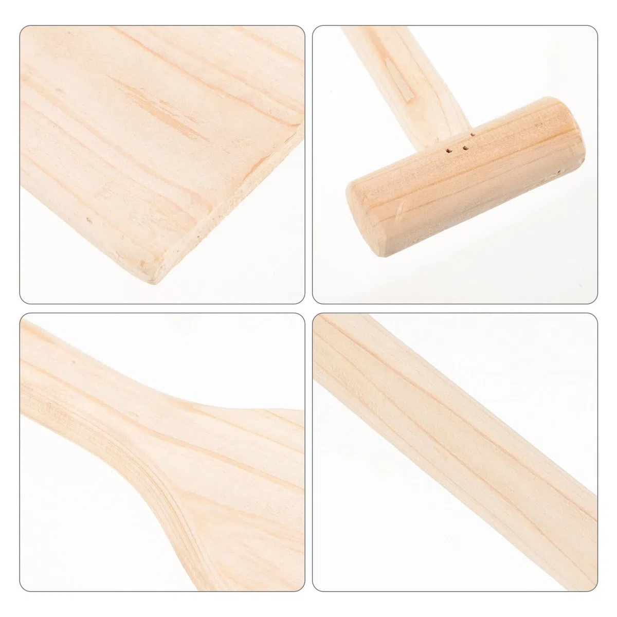 Pagaie en Bois Beige de 19,5 Pouces pour Bateaux, Solide et Joliment Travaillée, pour L'exploration Fluviale en Extérieur