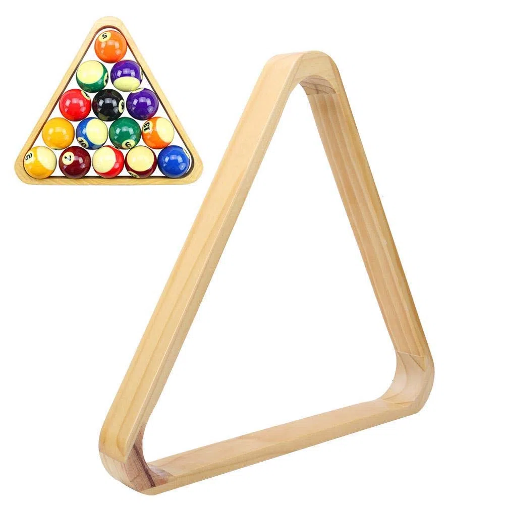 Alomejor Support de Boule de Billard Triangle Professionnel en Bois et Support de Boule de Billard en Diamant Accessoire de Table de Billard(American)