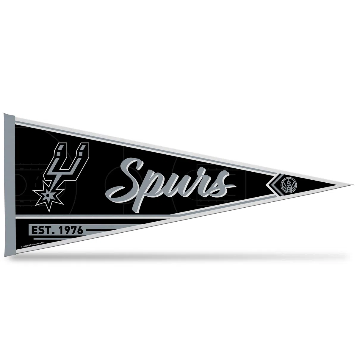 Rico Industries Fanion classique en feutre doux NBA San Antonio Spurs - 30,5 x 76,2 cm - EZ à suspendre - Décoration d'intérieur (salle de jeux, cave, chambre)