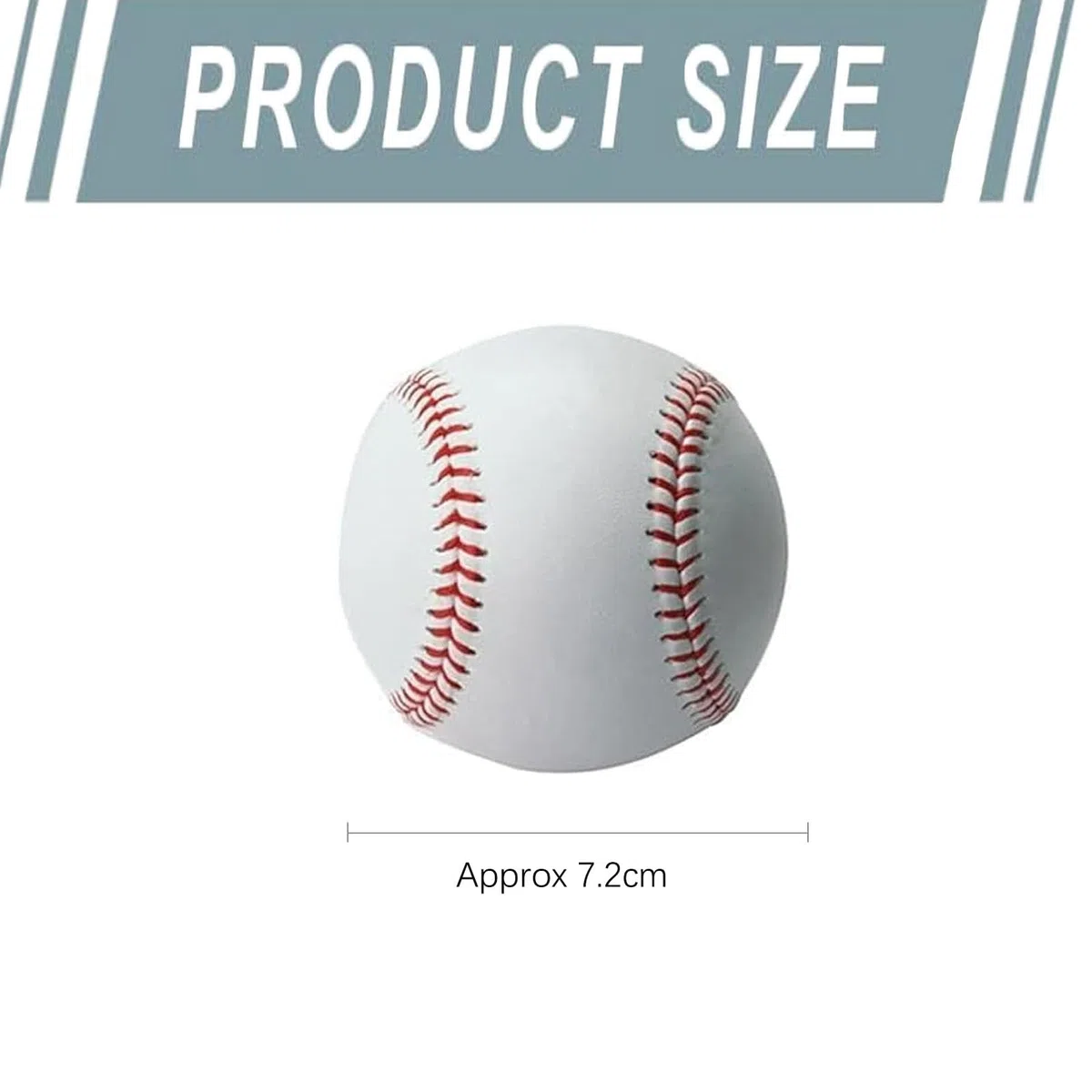 Lot de 2 balles de baseball standard de 22,9 cm, une balle de base souple et une balle dure d'entraînement en cuir caoutchouc pour sports de plein air, école, entraînement pour jeunes et adultes