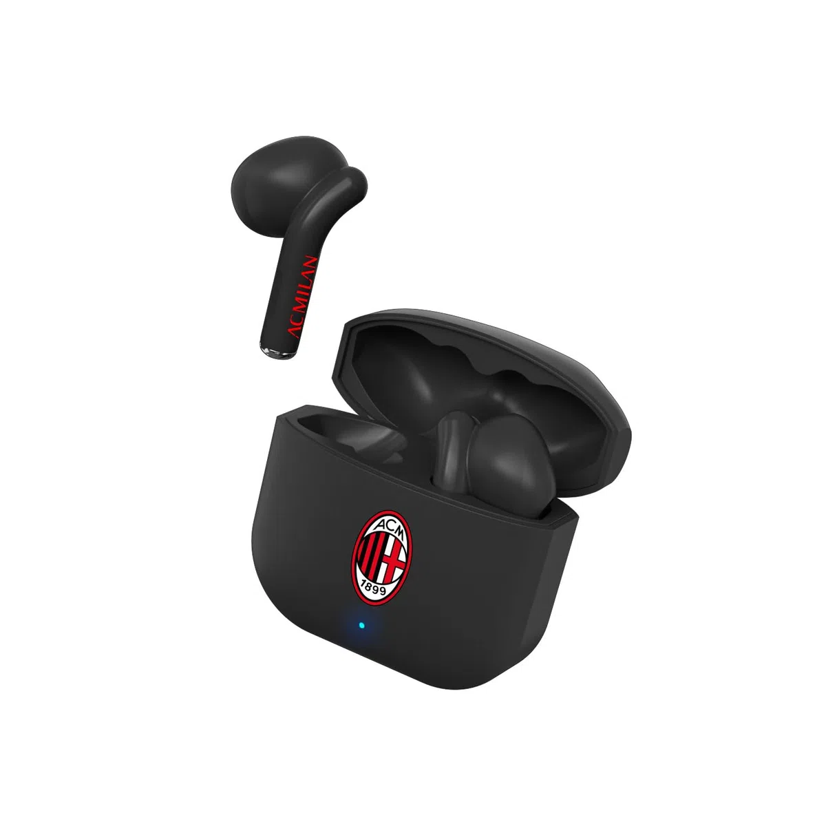 TECHMADE AC Milan Écouteurs Officiels Sans Fil Casque Sans Fil - Écouteurs Intra-auriculaires avec Boîtier de Charge - Compatibles avec Smartphone/Tablette/PC (Produit Officiel)