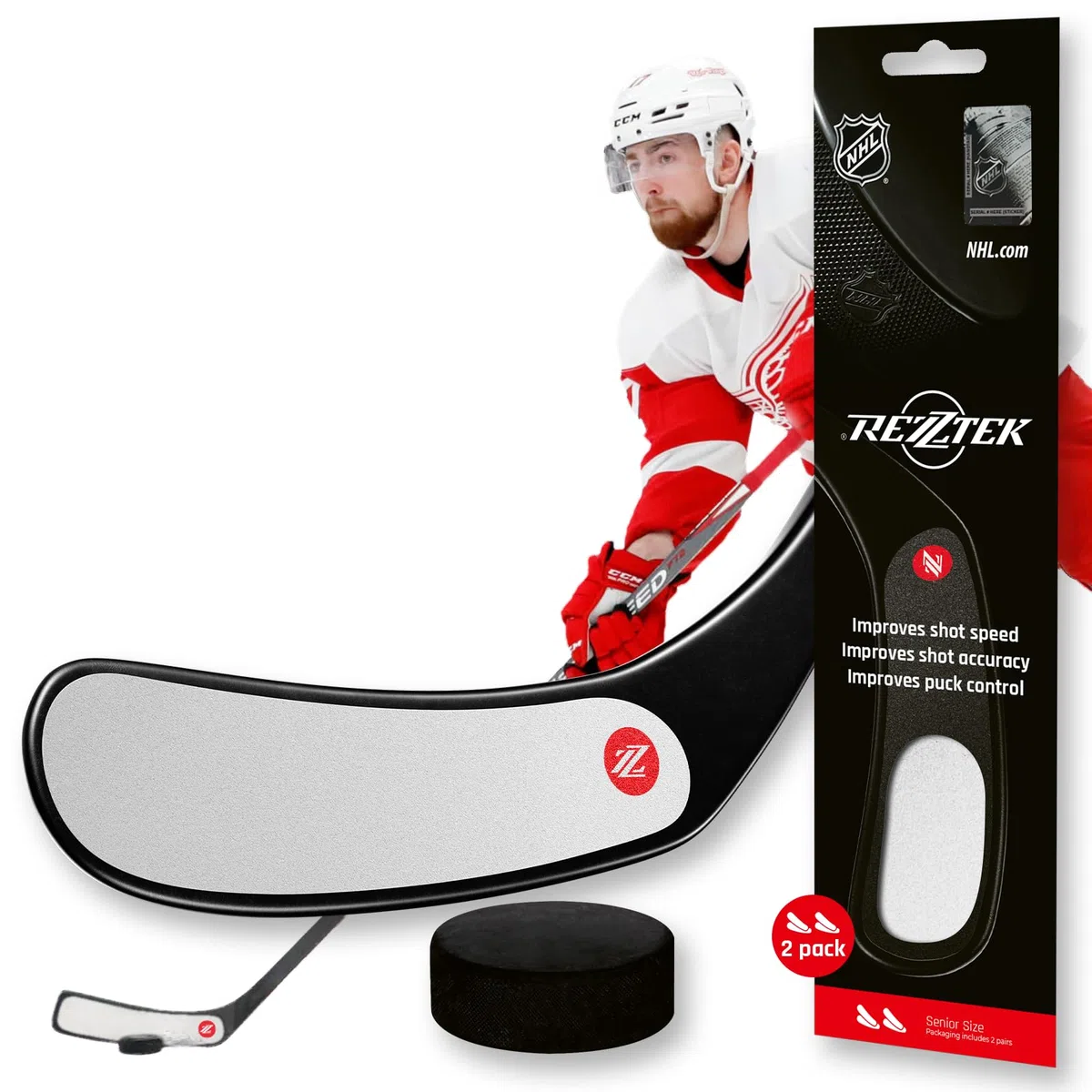 Rezztek Alternative au Ruban pour bâton de Hockey – Grip de Performance pour Lame de bâton – pour Lames de bâtons de Hockey sur Glace et de Rue – Utilisé par des Joueurs de la LNH