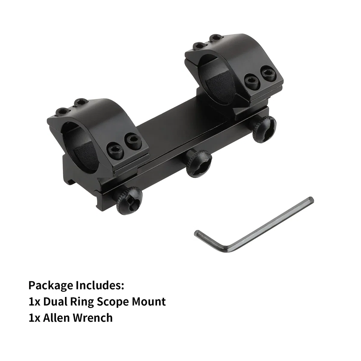 Profile Bas Anneaux Scope - 25.4mm Airsoft Anneaux de Montage Adaptateur en Forme 20mm Weaver/Picatinny Rail Mount