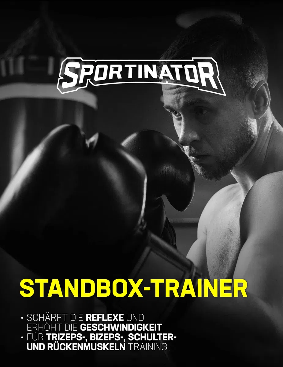 SPORTINATOR Punchingball Lot de 3 stand de boxe avec poire et gants de boxe Hauteur réglable 125 cm à 150 cm Entraînement réflexes et vitesse