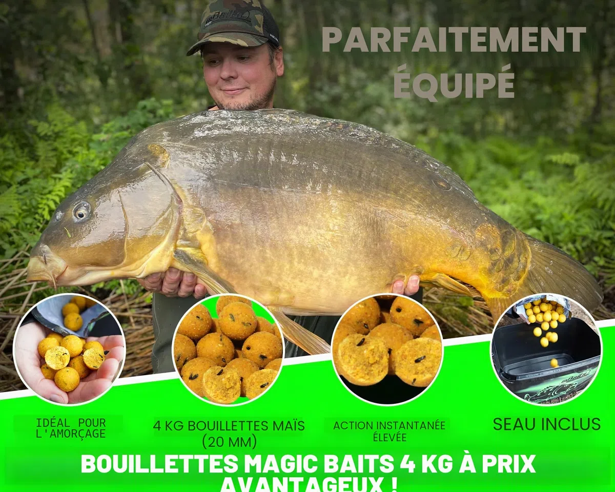 Angel-Berger Magic Baits bouillettes dans seau de 4 kg