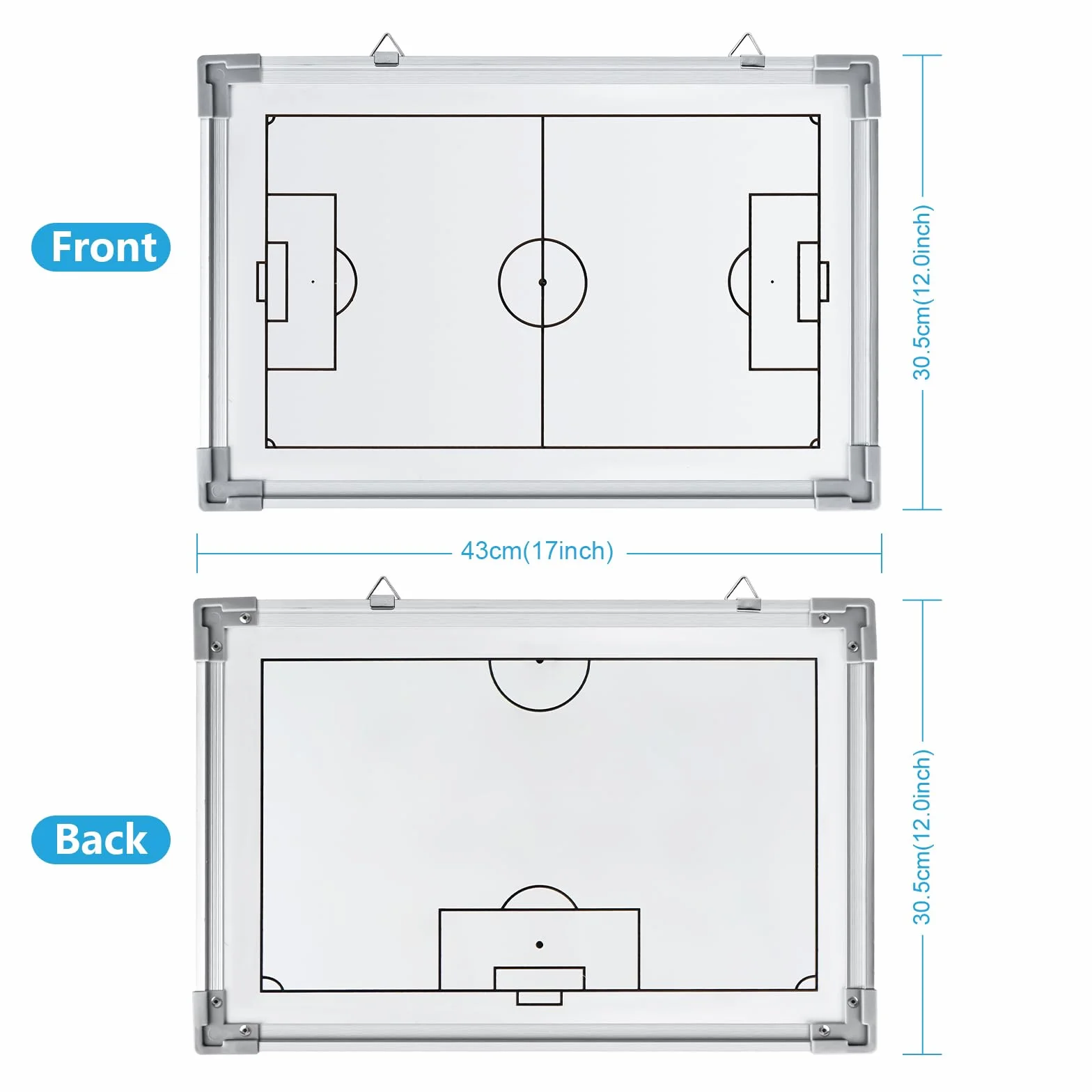 RoseFlower Tableau Football Tactique, Tableau Tactique Football Magnétique, Entraîneur Board avec Stylo Aimants, Tableau Stratégie Portable pour l'entraînement de Football et Les Compétitions