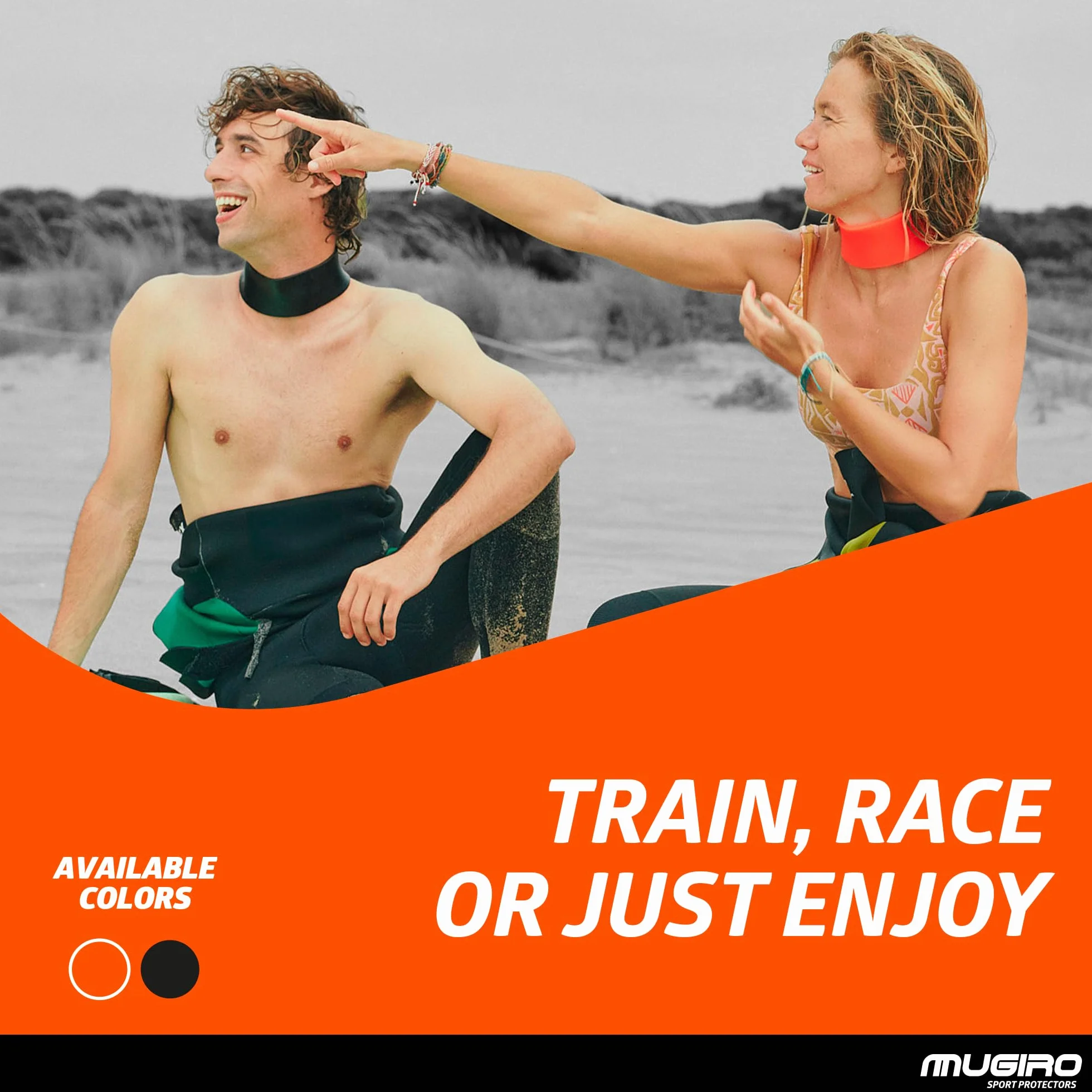 Protège-Cou pour Combinaison Néoprène – Prévient Les Irritations et Blessures en Natation, Surf et Plongée – Collier Élastique Compatible avec la Vaseline – Protège la Peau – Couleur Orange