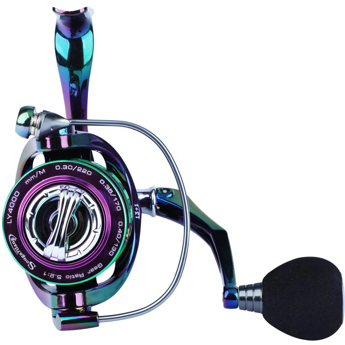 Sougayilang Moulinet de pêche coloré 13 + 1 BB Moulinet Spinning léger Ultra Lisse Puissant, avec Cadre en Graphite de Gestion de Ligne CNC, Convient pour l'eau Douce et l'eau salée