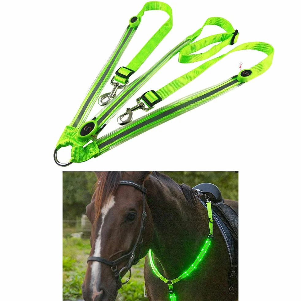 Mify Collier de Plastron LED Haute visibilité pour Cheval Équitation Nocturne Équipement de sécurité réglable