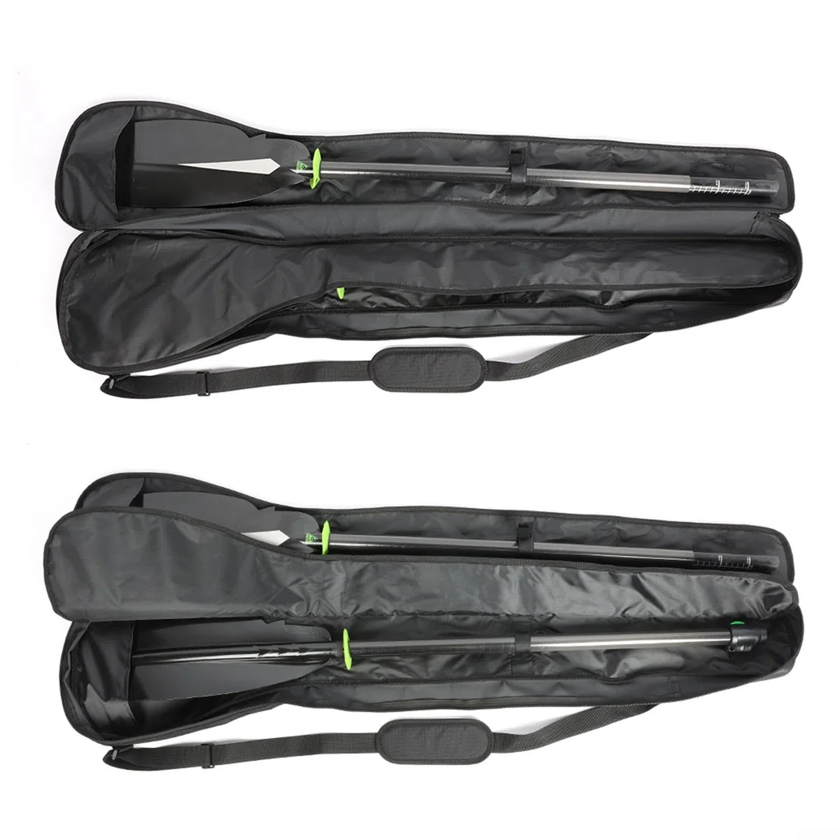 Sac de rangement double pagaie avec extérieur Oxford 600D résistant à l'eau, intérieur en mousse épaisse et bandoulière rembourrée réglable pour une utilisation en déplacement