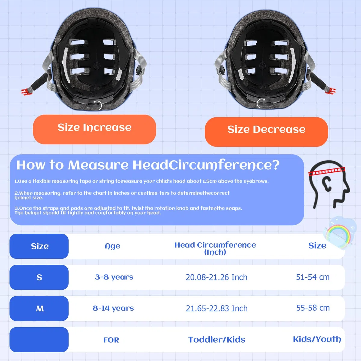 Casque de vélo Enfant réglable pour garçons Filles Enfants Adolescents, Casque de Protection Velo Enfant pour Skateboard vélo Trottinette Rollers et Cyclisme