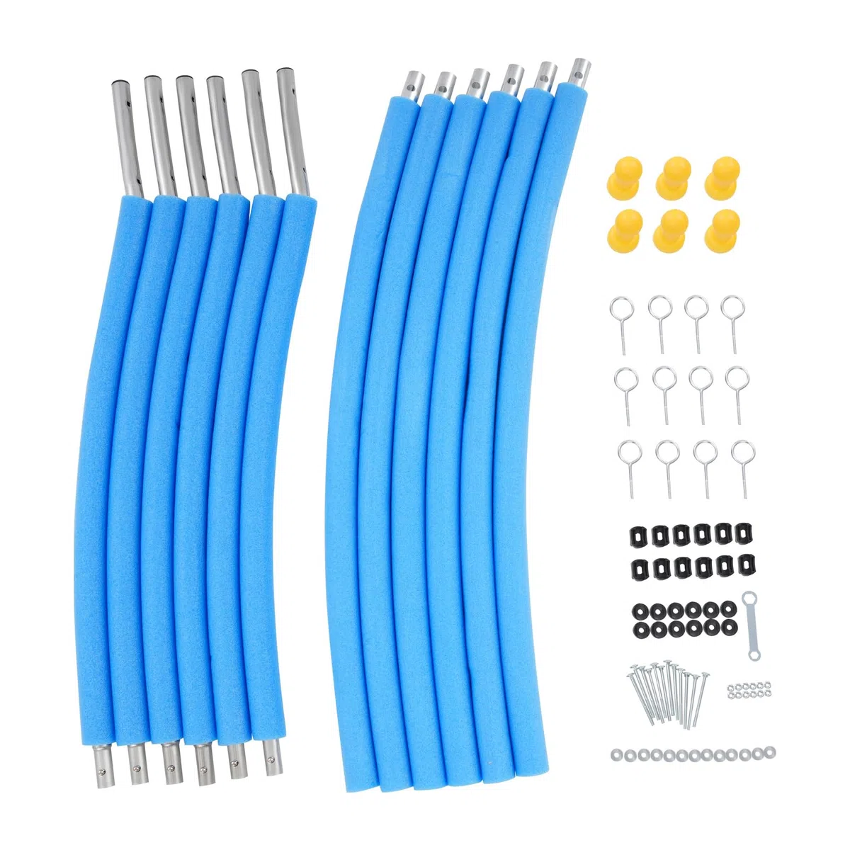 Lot de 6 barres de rechange pour trampoline - 196 cm - Barres de filet de rechange pour filet de sécurité