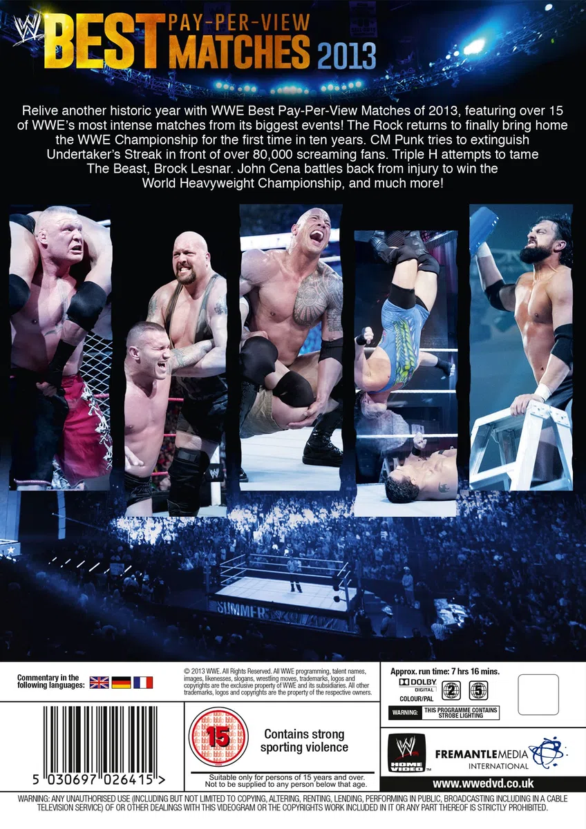 coffret best PPV matches 2013