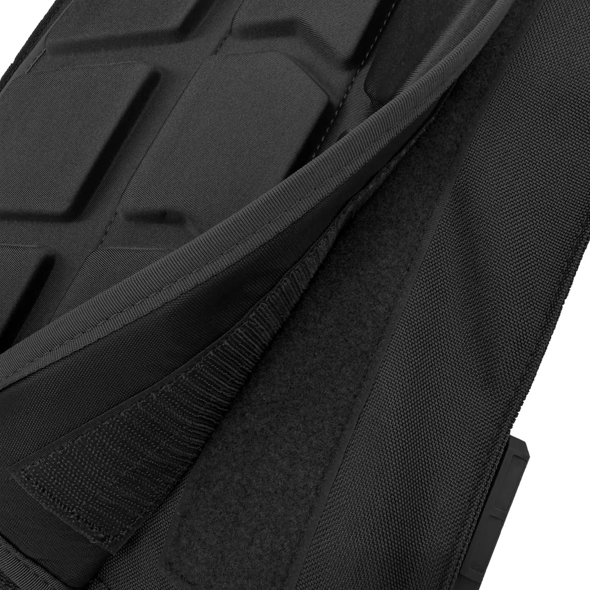 Lot de 2 coussinets en mousse EVA pour support de plaque - Gilet de protection interne tactique - Accessoire d'équipement souple - Fermeture Velcro - 2 pièces (noir)