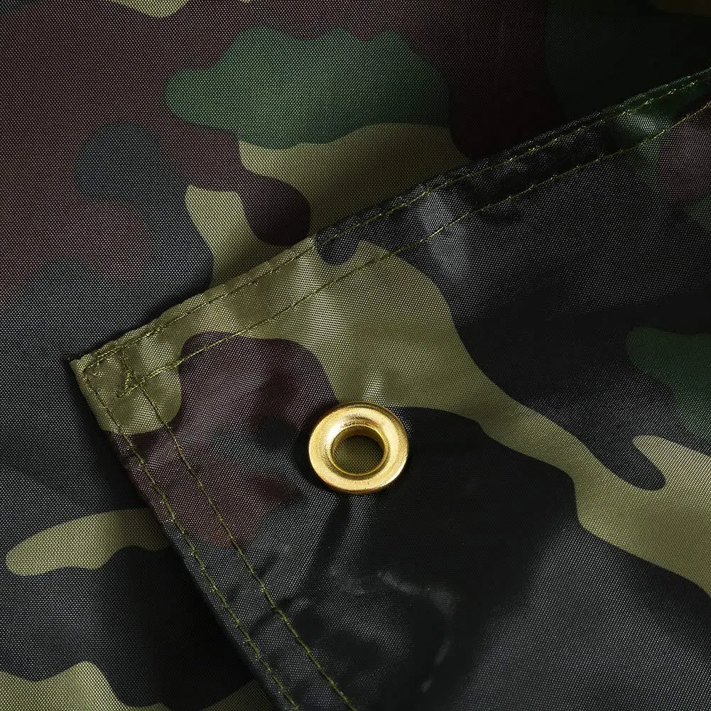 OKJHFD Étanche Camping Abri Tente Bâche,Camouflage Extérieur Portable Léger Imperméable À La Pluie Tapis Raintent Bâche Abri Plage Pique-Nique Couverture Tapis Bâche(3x2.9m)