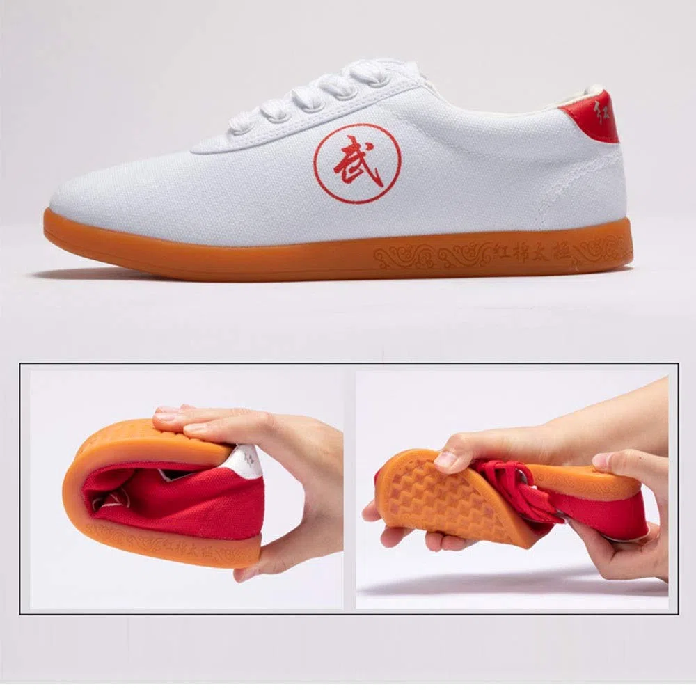 MENG Tai Chi Chaussures Martial Kung Fu Chaussures Shaolin Qi Gong Wing Chun Les Chaussures avec Caoutchouc Classique Semelle Oxford for Hommes Et Femmes
