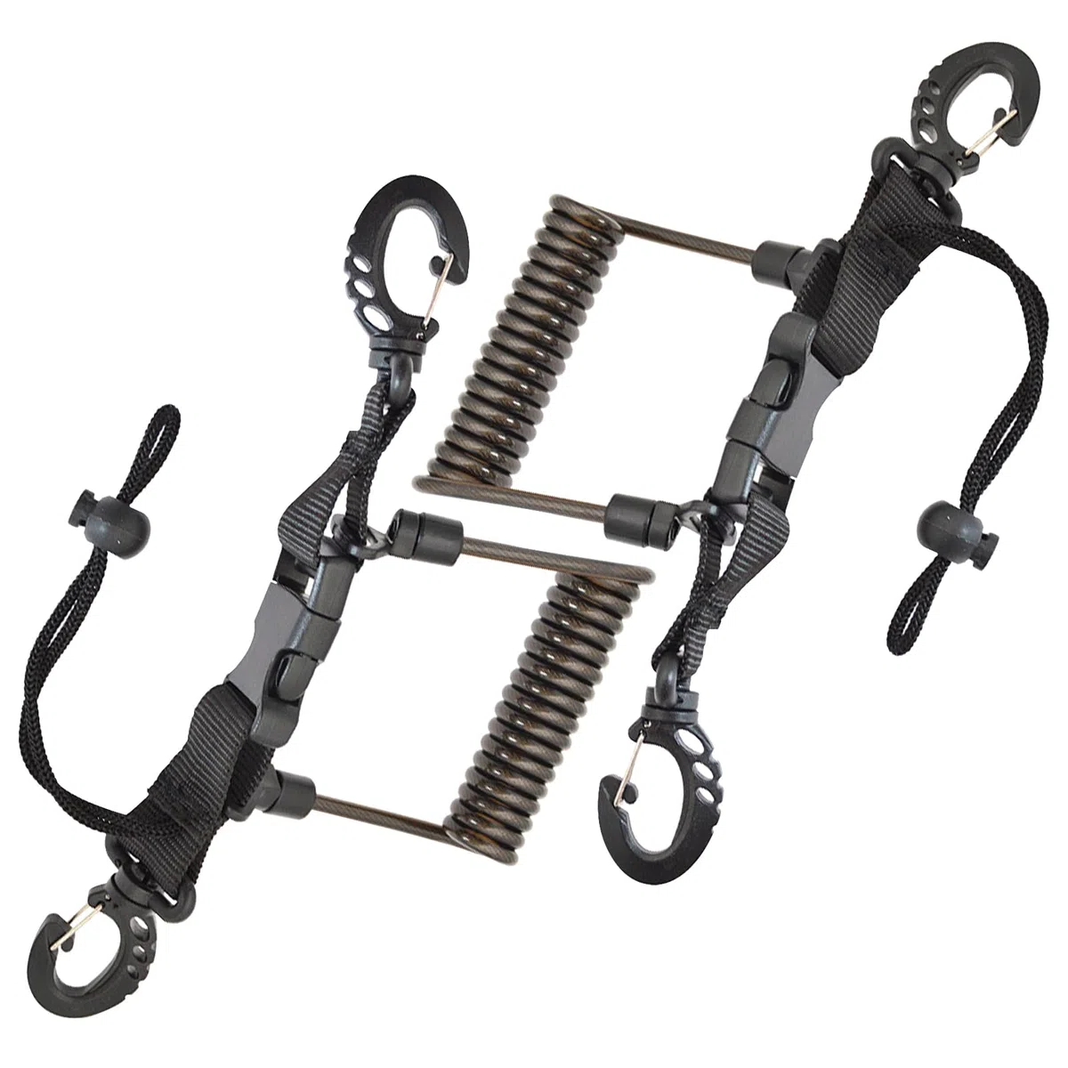 2pcs Plongée sous Marine Sangle Longe, Longe à Spirale Anti-Perte Caméra Plongée Sangle Longe avec Clips pour l'appareil-Photo de Plongée