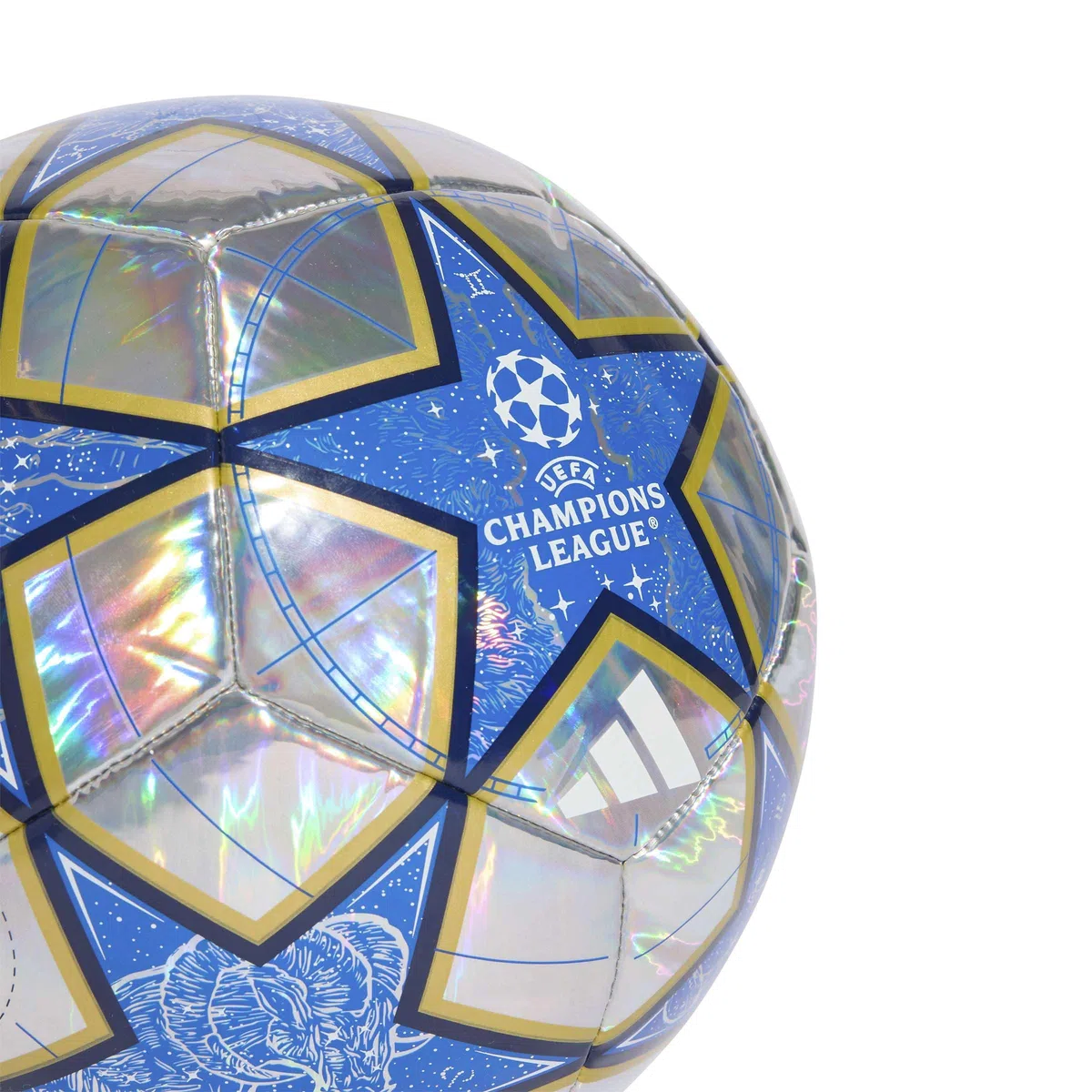 adidas UEFA Champions League Training Foil Ball JP1549 Ballon de Football Unisexe Argenté Taille 4 EU